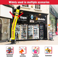 6 10 15 20FT Tall Cellphone Repair Waving Inflatable Tube Man(Blower Not Included)