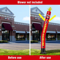 6 10 15 20FT Tall Check Cashing Waving Inflatable Tube Man(Blower Not Included)