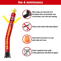 6 10 15 20FT Tall Check Cashing Waving Inflatable Tube Man(Blower Not Included)