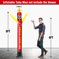 6 10 15 20FT Tall Check Cashing Waving Inflatable Tube Man(Blower Not Included)