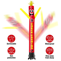 6 10 15 20FT Tall Check Cashing Waving Inflatable Tube Man(Blower Not Included)
