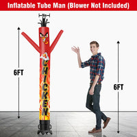 6 10 15 20FT Tall Chicken Waving Inflatable Tube Man(Blower Not Included)