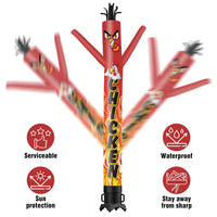 6 10 15 20FT Tall Chicken Waving Inflatable Tube Man(Blower Not Included)
