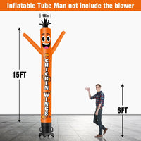 6 10 15 20FT Tall Chicken Wings Waving Inflatable Tube Man(Blower Not Included)