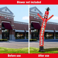 6 10 15 20FT Tall Chinese Food Waving Inflatable Tube Man(Blower Not Included)