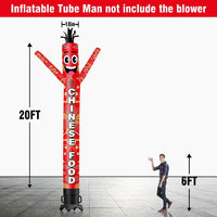 6 10 15 20FT Tall Chinese Food Waving Inflatable Tube Man(Blower Not Included)