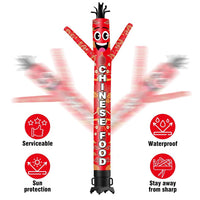 6 10 15 20FT Tall Chinese Food Waving Inflatable Tube Man(Blower Not Included)