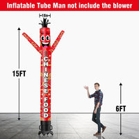 6 10 15 20FT Tall Chinese Food Waving Inflatable Tube Man(Blower Not Included)