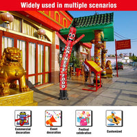 6 10 15 20FT Tall Chinese Food Waving Inflatable Tube Man(Blower Not Included)