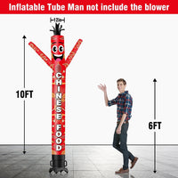 6 10 15 20FT Tall Chinese Food Waving Inflatable Tube Man(Blower Not Included)