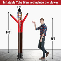6 10 15 20FT Tall Christmas Moose Waving Inflatable Tube Man(Blower Not Included)