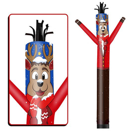6 10 15 20FT Tall Christmas Moose Waving Inflatable Tube Man(Blower Not Included)