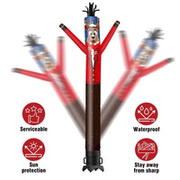 6 10 15 20FT Tall Christmas Moose Waving Inflatable Tube Man(Blower Not Included)