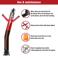 6 10 15 20FT Tall Christmas Moose Waving Inflatable Tube Man(Blower Not Included)