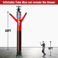 6 10 15 20FT Tall Christmas Moose Waving Inflatable Tube Man(Blower Not Included)