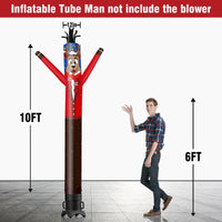 6 10 15 20FT Tall Christmas Moose Waving Inflatable Tube Man(Blower Not Included)