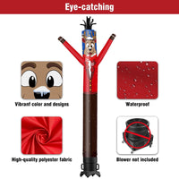6 10 15 20FT Tall Christmas Moose Waving Inflatable Tube Man(Blower Not Included)