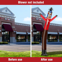6 10 15 20FT Tall Christmas Moose Waving Inflatable Tube Man(Blower Not Included)