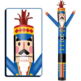 6 10 15 20FT Tall Christmas Nutcracker Blue Waving Inflatable Tube Man(Blower Not Included)