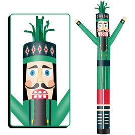 6 10 15 20FT Tall Christmas Nutcracker Green Waving Inflatable Tube Man(Blower Not Included)