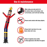 6 10 15 20FT Tall Christmas Nutcracker Waving Inflatable Tube Man(Blower Not Included)