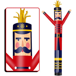 6 10 15 20FT Tall Christmas Nutcracker Waving Inflatable Tube Man(Blower Not Included)