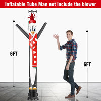 6 10 15 20FT Tall Christmas Penguin Waving Inflatable Tube Man(Blower Not Included)