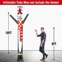 6 10 15 20FT Tall Christmas Penguin Waving Inflatable Tube Man(Blower Not Included)