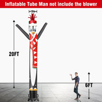 6 10 15 20FT Tall Christmas Penguin Waving Inflatable Tube Man(Blower Not Included)