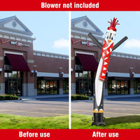 6 10 15 20FT Tall Christmas Penguin Waving Inflatable Tube Man(Blower Not Included)