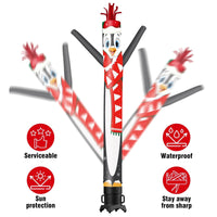 6 10 15 20FT Tall Christmas Penguin Waving Inflatable Tube Man(Blower Not Included)
