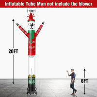 6 10 15 20FT Tall Christmas Polar Bear Waving Inflatable Tube Man(Blower Not Included)