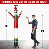 6 10 15 20FT Tall Christmas Polar Bear Waving Inflatable Tube Man(Blower Not Included)