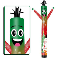 6 10 15 20FT Tall Christmas Snowflake Waving Inflatable Tube Man(Blower Not Included)