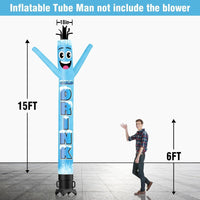 6 10 15 20FT Tall Cold Drinks Waving Inflatable Tube Man(Blower Not Included)