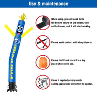 6 10 15 20FT Tall Computer Repair Waving Inflatable Tube Man(Blower Not Included)