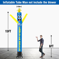 6 10 15 20FT Tall Computer Repair Waving Inflatable Tube Man(Blower Not Included)