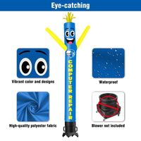 6 10 15 20FT Tall Computer Repair Waving Inflatable Tube Man(Blower Not Included)