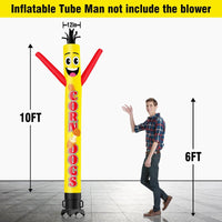 6 10 15 20FT Tall Corn Dogs Waving Inflatable Tube Man(Blower Not Included)