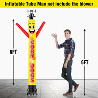 6 10 15 20FT Tall Corn Dogs Waving Inflatable Tube Man(Blower Not Included)