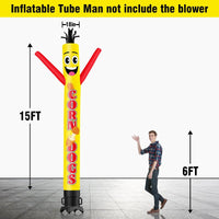 6 10 15 20FT Tall Corn Dogs Waving Inflatable Tube Man(Blower Not Included)