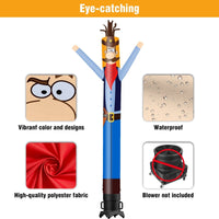 6 10 15 20FT Tall Cowboy Waving Inflatable Tube Man(Blower Not Included)