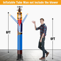 6 10 15 20FT Tall Cowboy Waving Inflatable Tube Man(Blower Not Included)