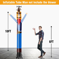 6 10 15 20FT Tall Cowboy Waving Inflatable Tube Man(Blower Not Included)