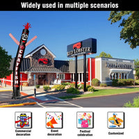 6 10 15 20FT Tall Crayfish Waving Inflatable Tube Man(Blower Not Included)