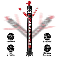 6 10 15 20FT Tall Crayfish Waving Inflatable Tube Man(Blower Not Included)