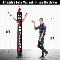 6 10 15 20FT Tall Crayfish Waving Inflatable Tube Man(Blower Not Included)