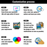 6 10 15 20FT Tall Crayfish Waving Inflatable Tube Man(Blower Not Included)