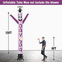6 10 15 20FT Tall Day Spa Waving Inflatable Tube Man(Blower Not Included)