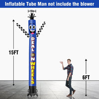 6 10 15 20FT Tall Deal On Wheels Waving Inflatable Tube Man(Blower Not Included)